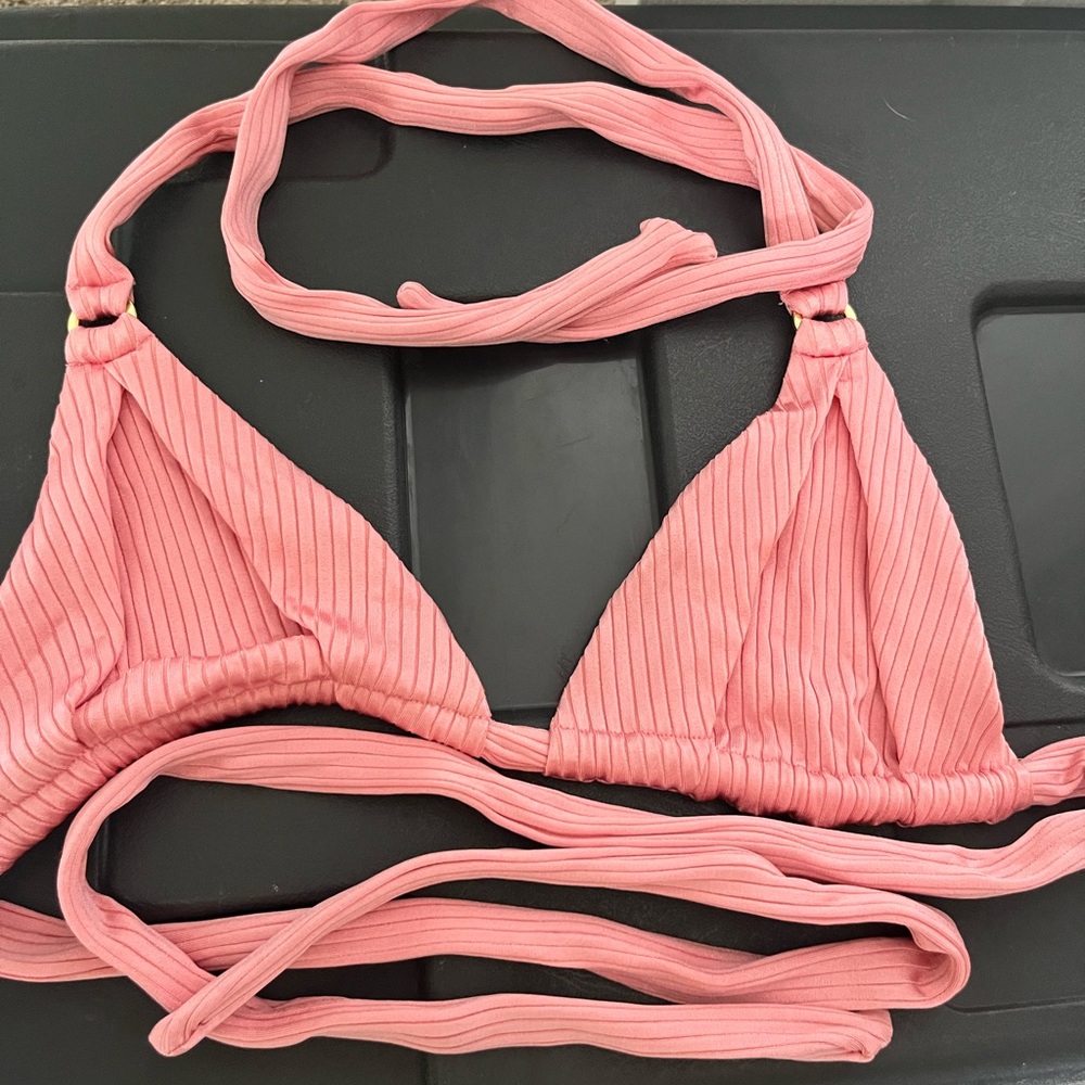 Pink Ribbed Bikini Set - Picture 7 of 8